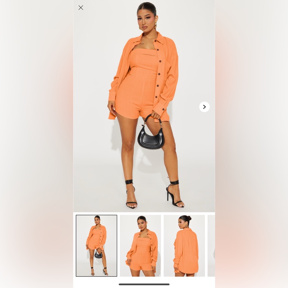 New Fashion Nova In The Clear Romper Set